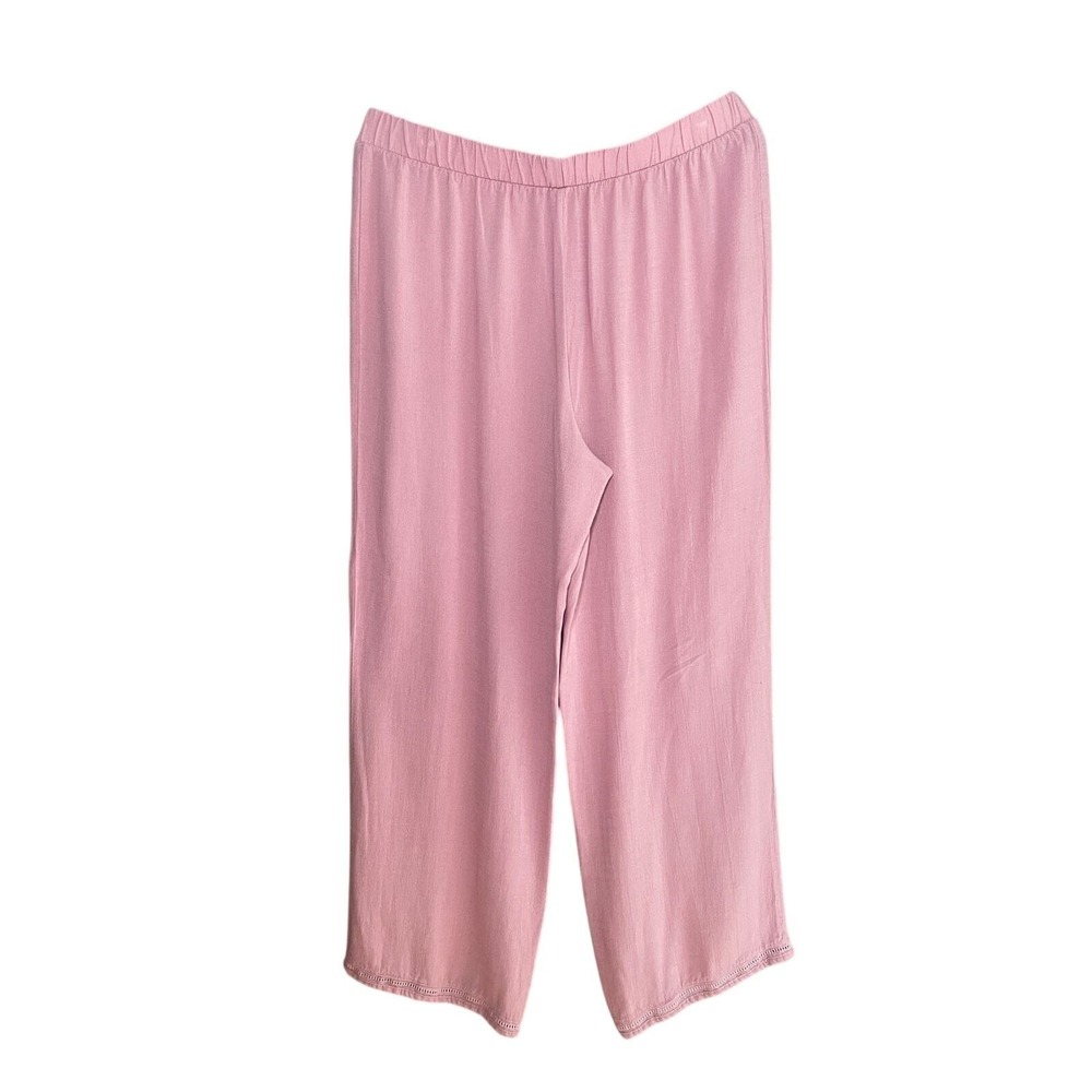 Danskin Pink Pants Women's Large Relaxed Casual Cottagecore Coastal Minimalist - Picture 3 of 8